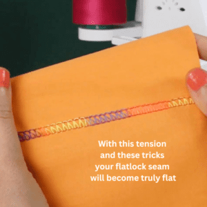 Thread tension flatlock seam serger